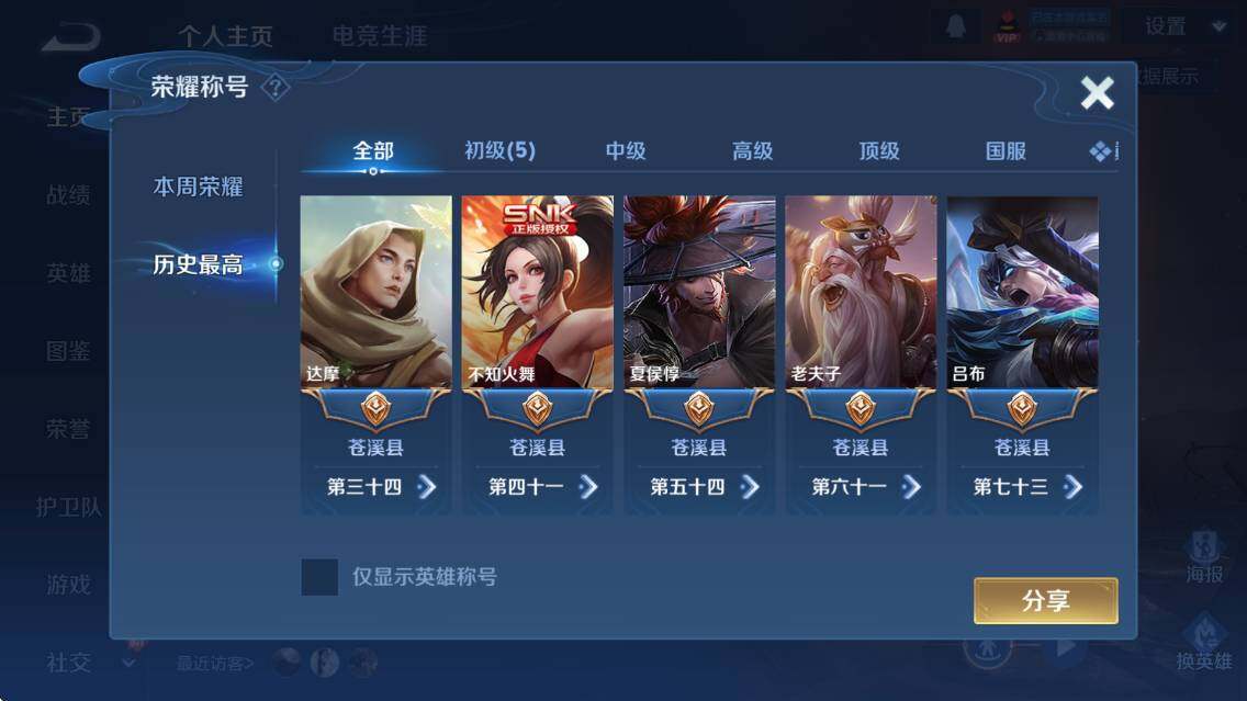 WZCMW4160813王者荣耀账号详情图9