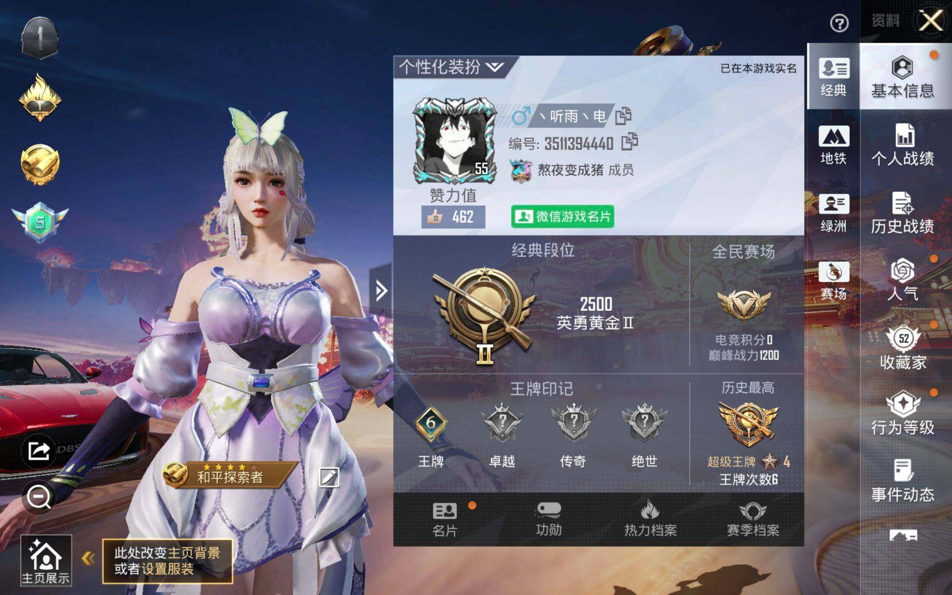 HPCMW4101252和平精英账号详情图2