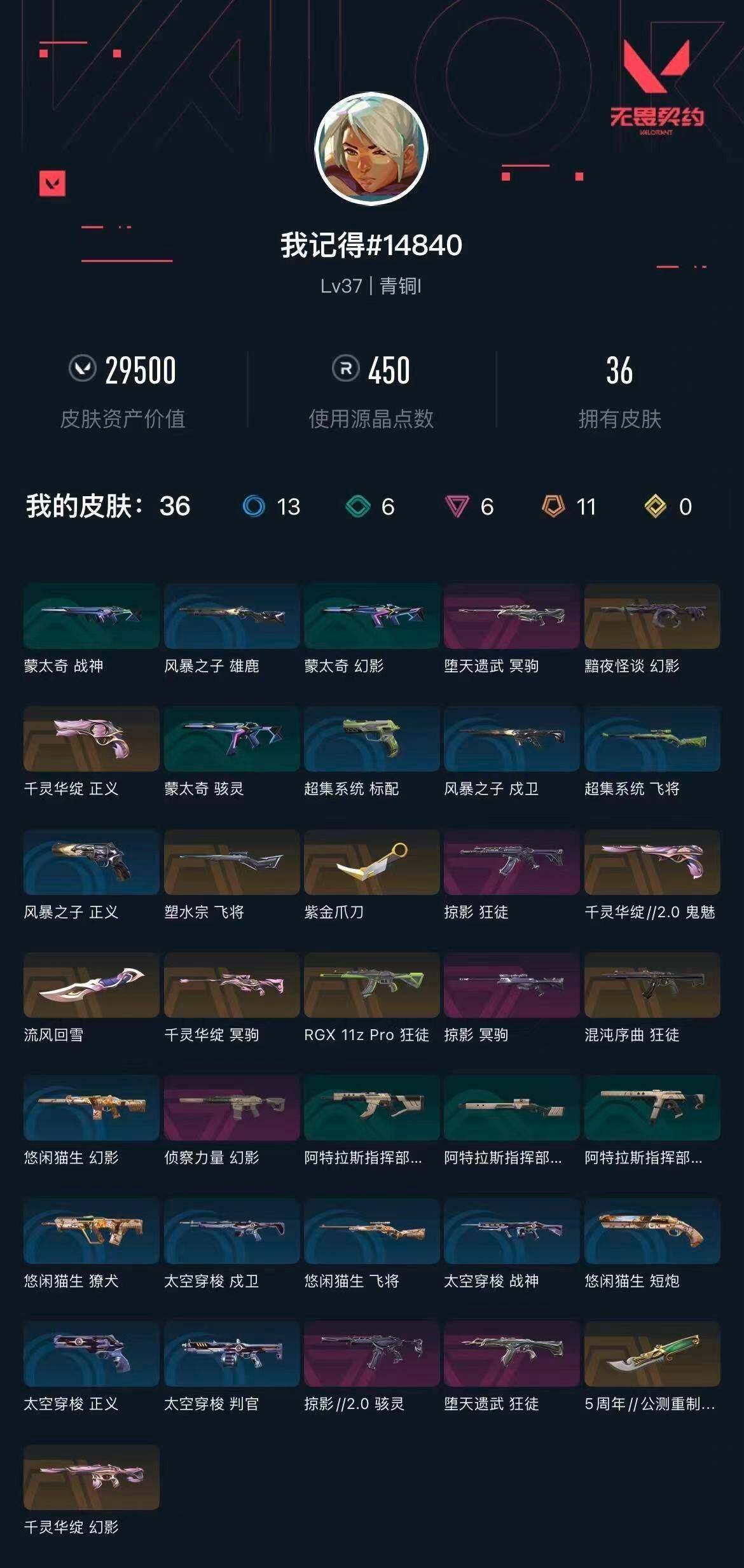 WWQXL414056无畏契约账号详情图3