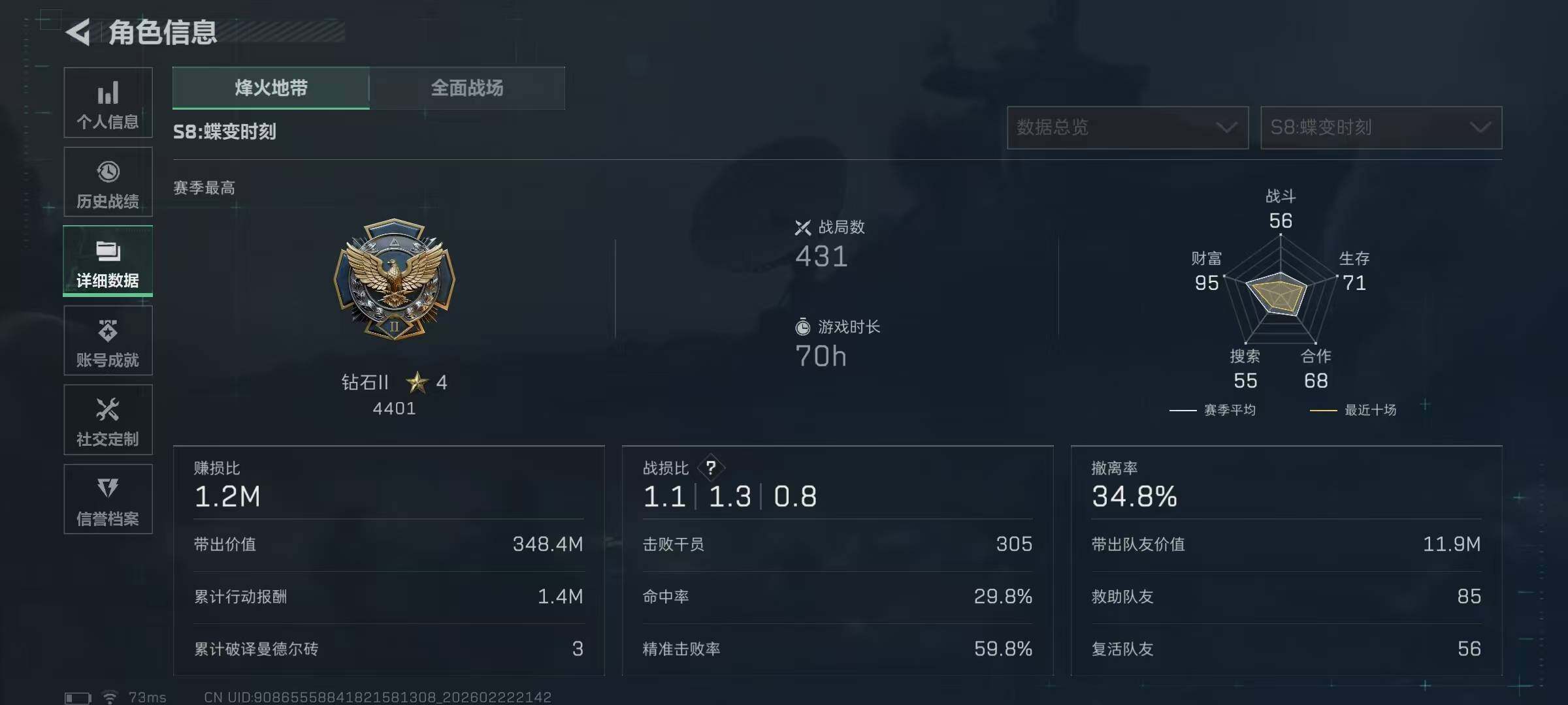 SJZQM454132三角洲行动账号详情图8