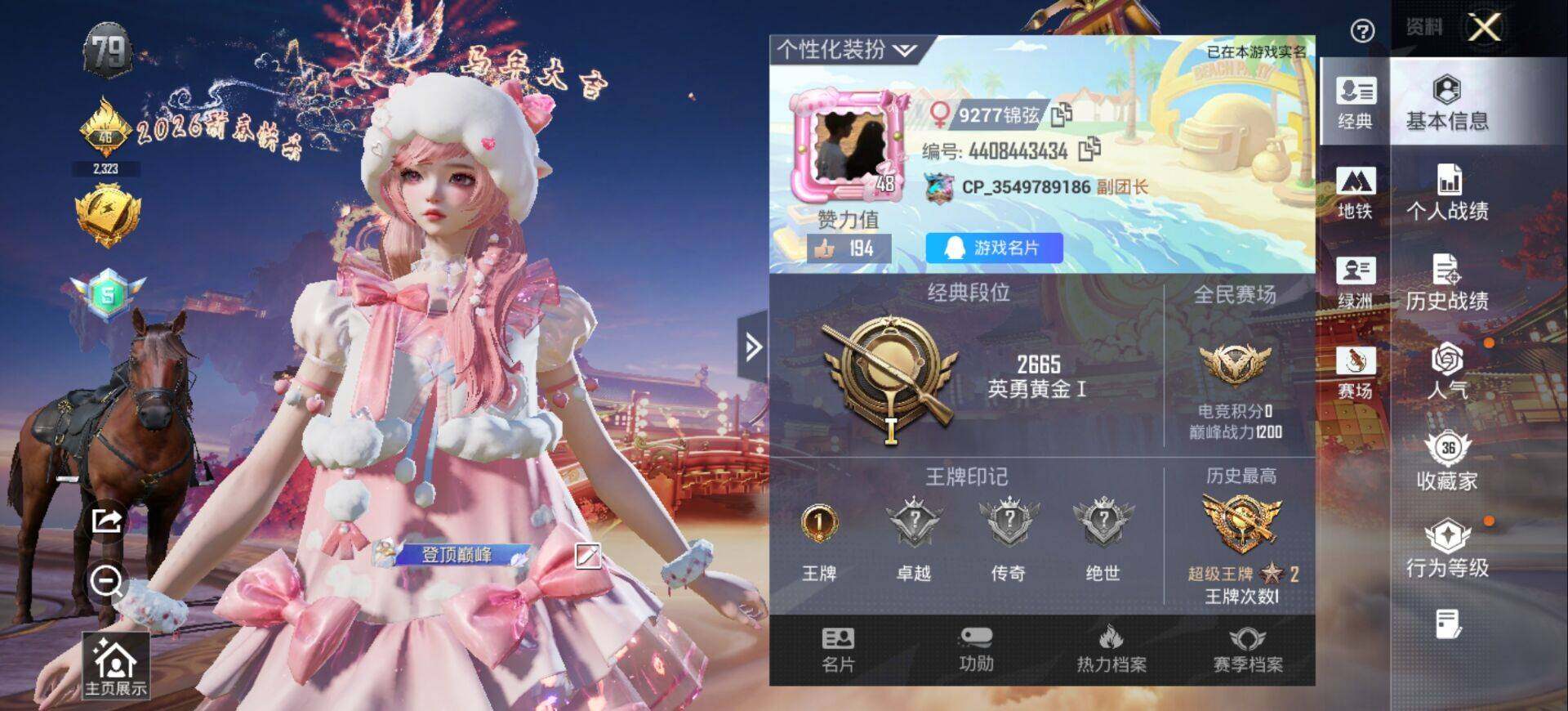 HPCMW4113778和平精英账号详情图2