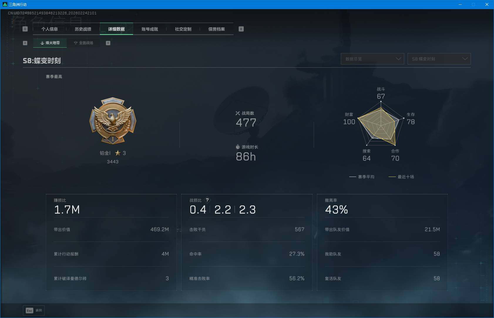 SJZEY453304三角洲行动账号详情图6