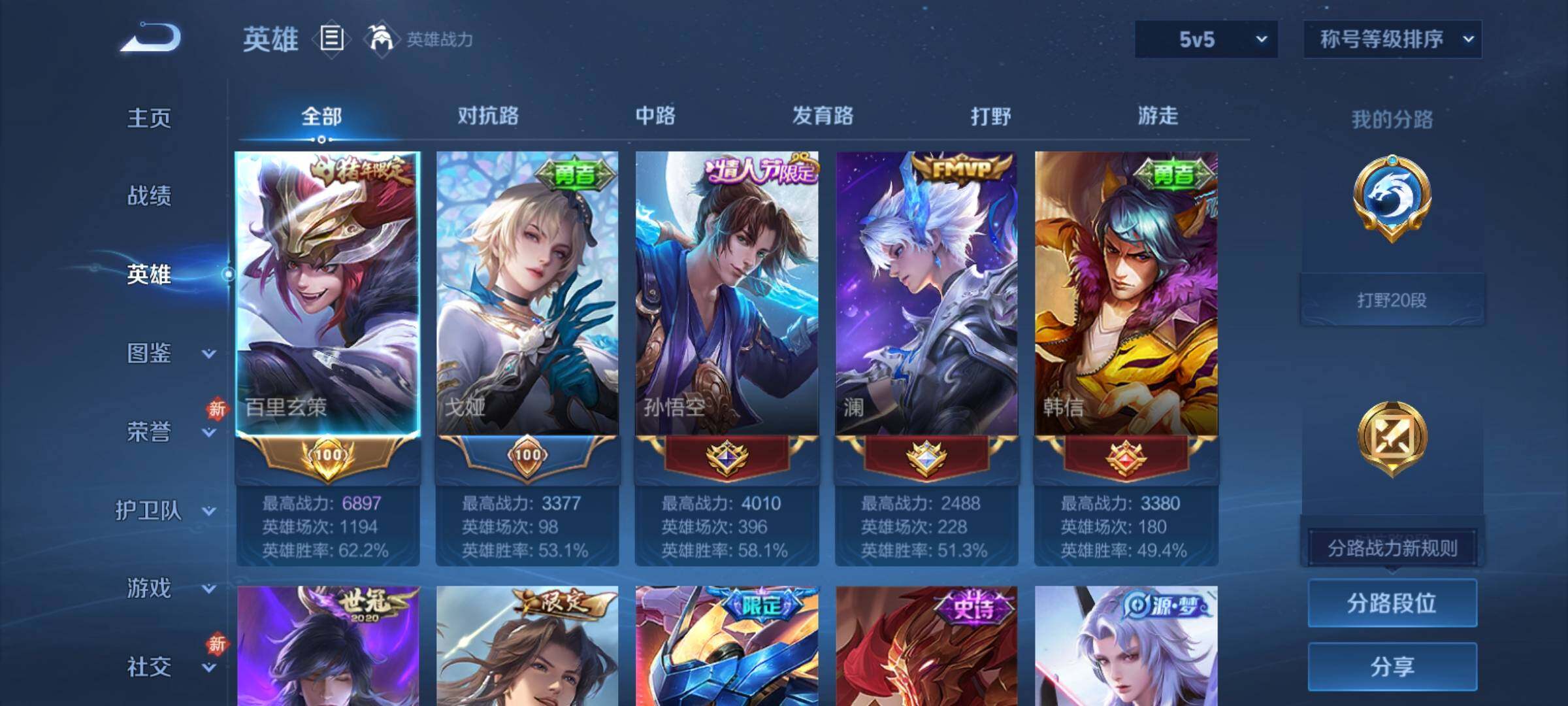 WZCMY4193305王者荣耀账号详情图3 WZCMY4193305王者荣耀账号详情图3