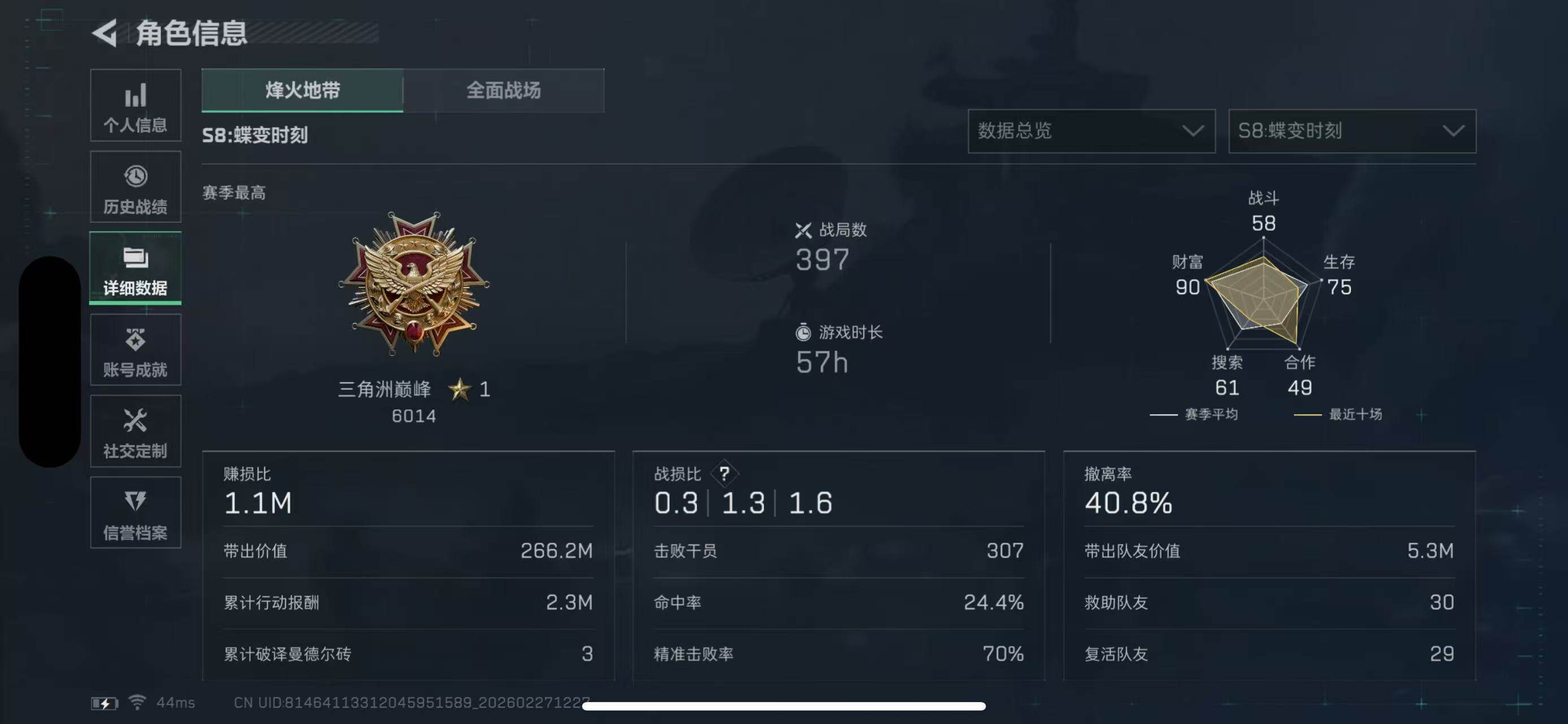 SJZQM454774三角洲行动账号详情图9