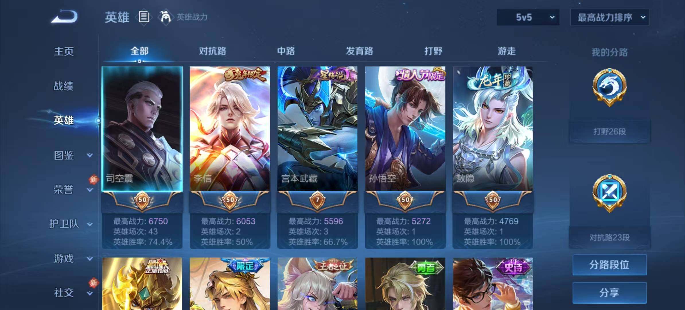 WZLX4190898王者荣耀账号详情图3