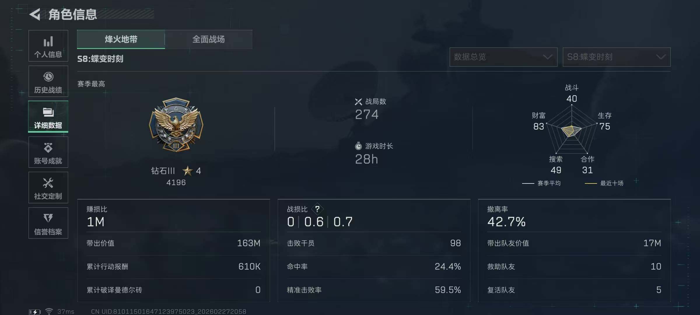 SJZQM458859三角洲行动账号详情图9