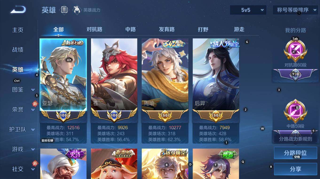 WZQM4193843王者荣耀账号详情图5 WZQM4193843王者荣耀账号详情图5