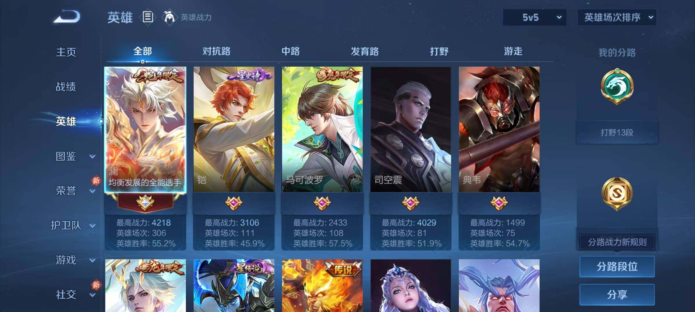 WZJZ4201263王者荣耀账号详情图5