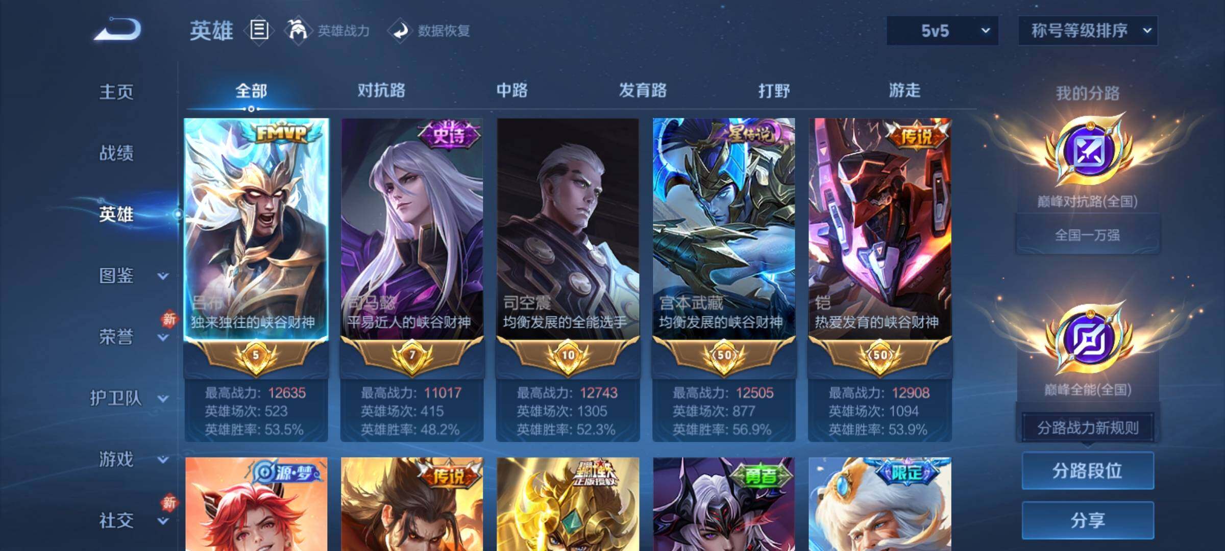 WZCMY4196619王者荣耀账号详情图5