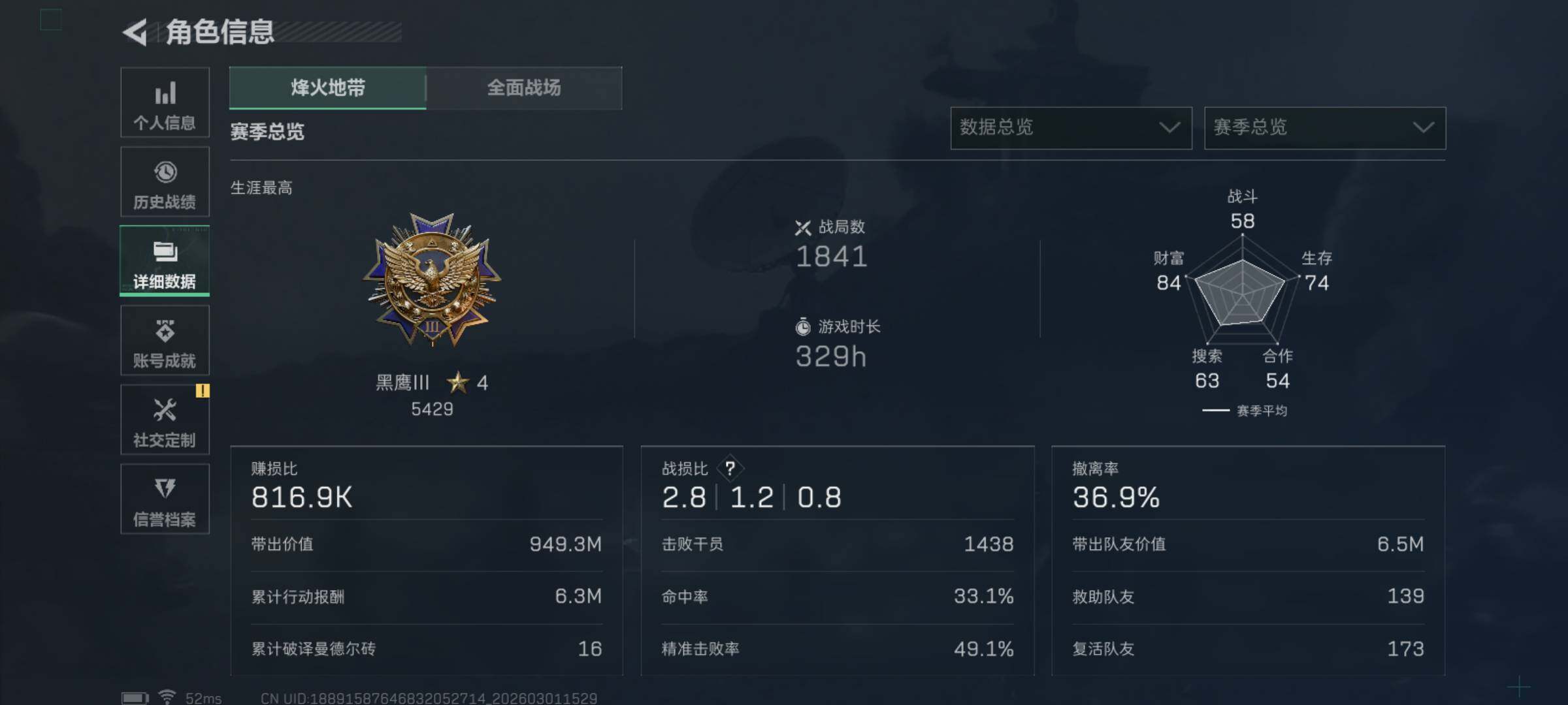 SJZCMW459132三角洲行动账号详情图5