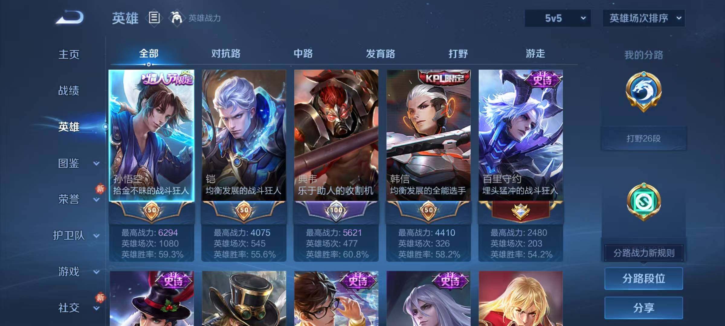 WZJZ4205502王者荣耀账号详情图7