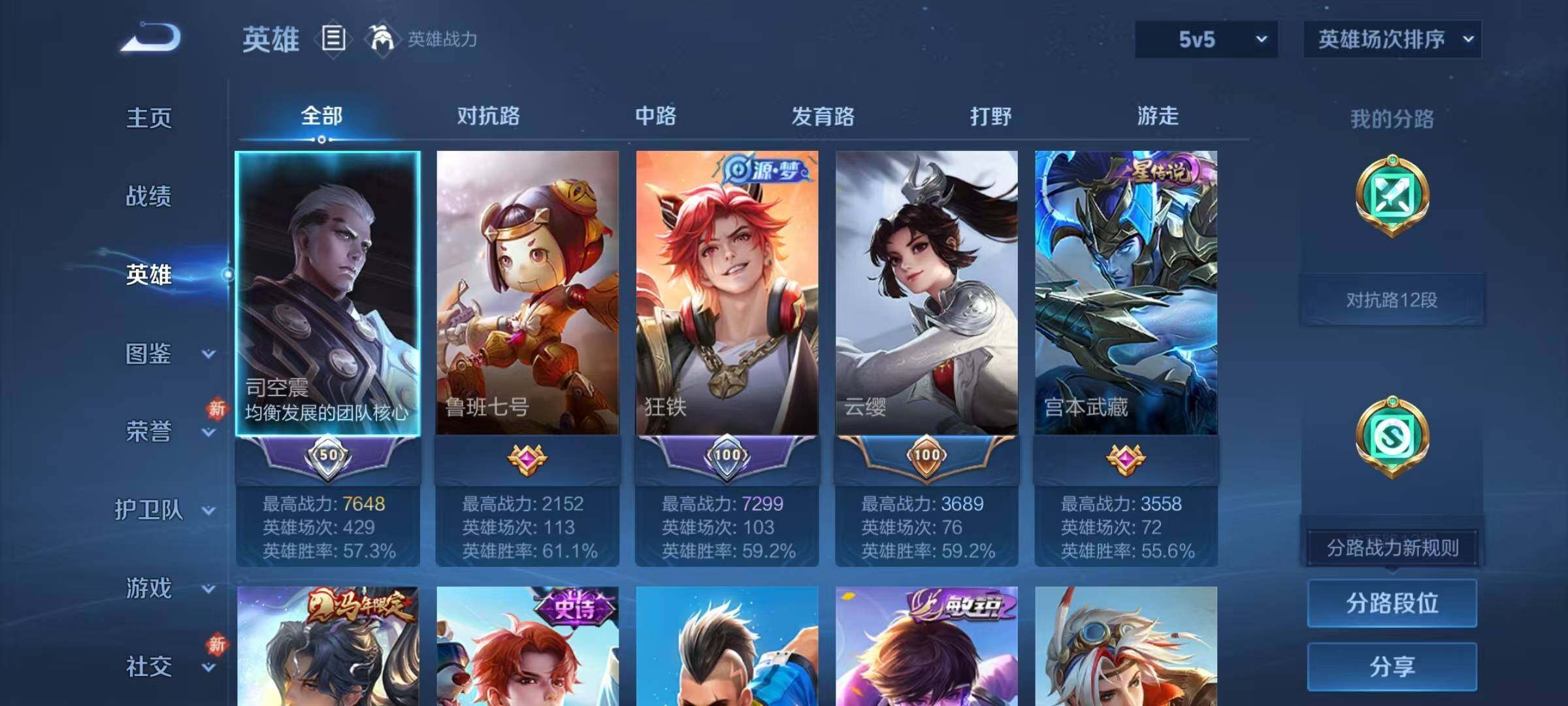 WZJZ4205491王者荣耀账号详情图4