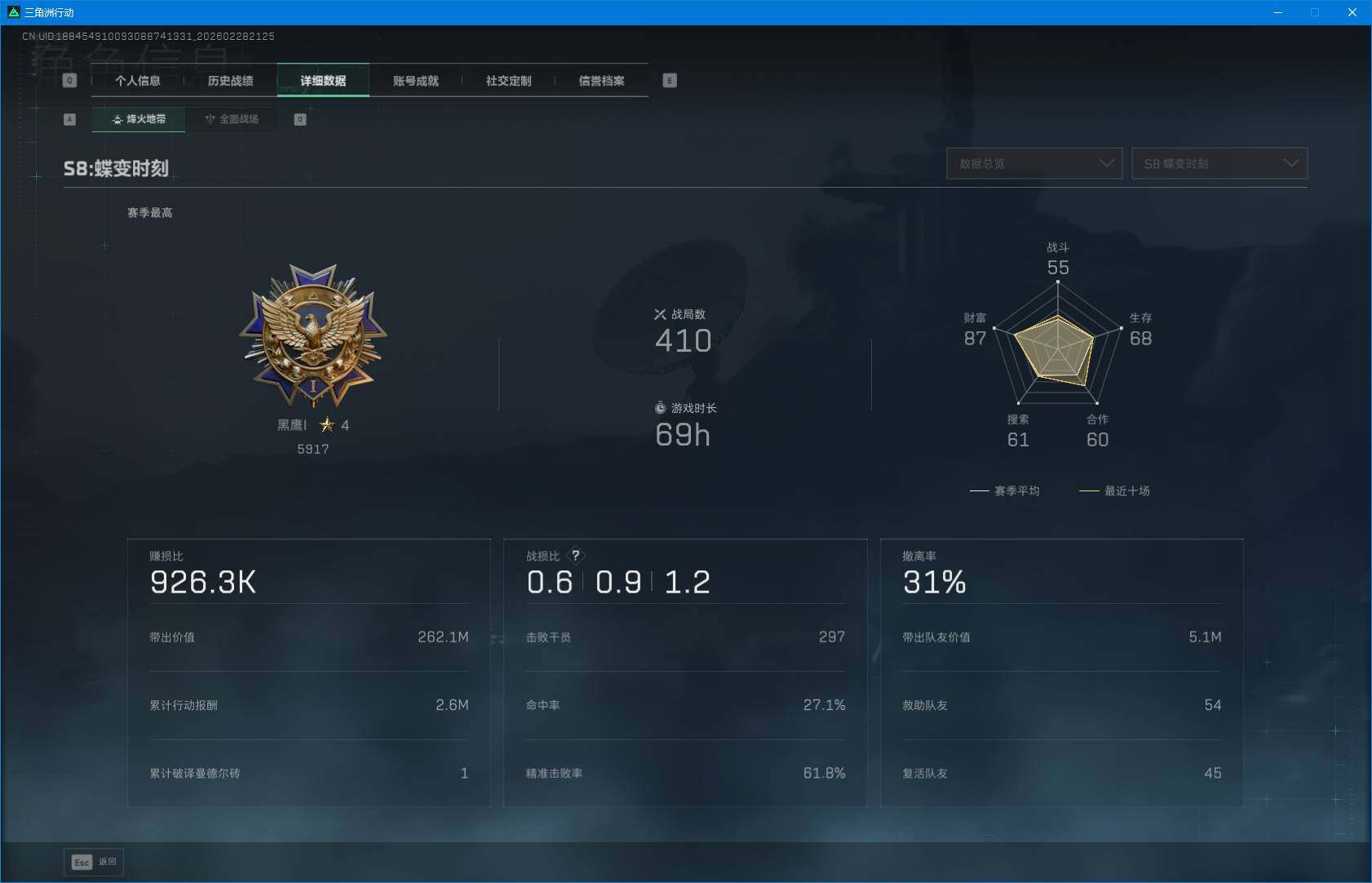 SJZQM457624三角洲行动账号详情图9