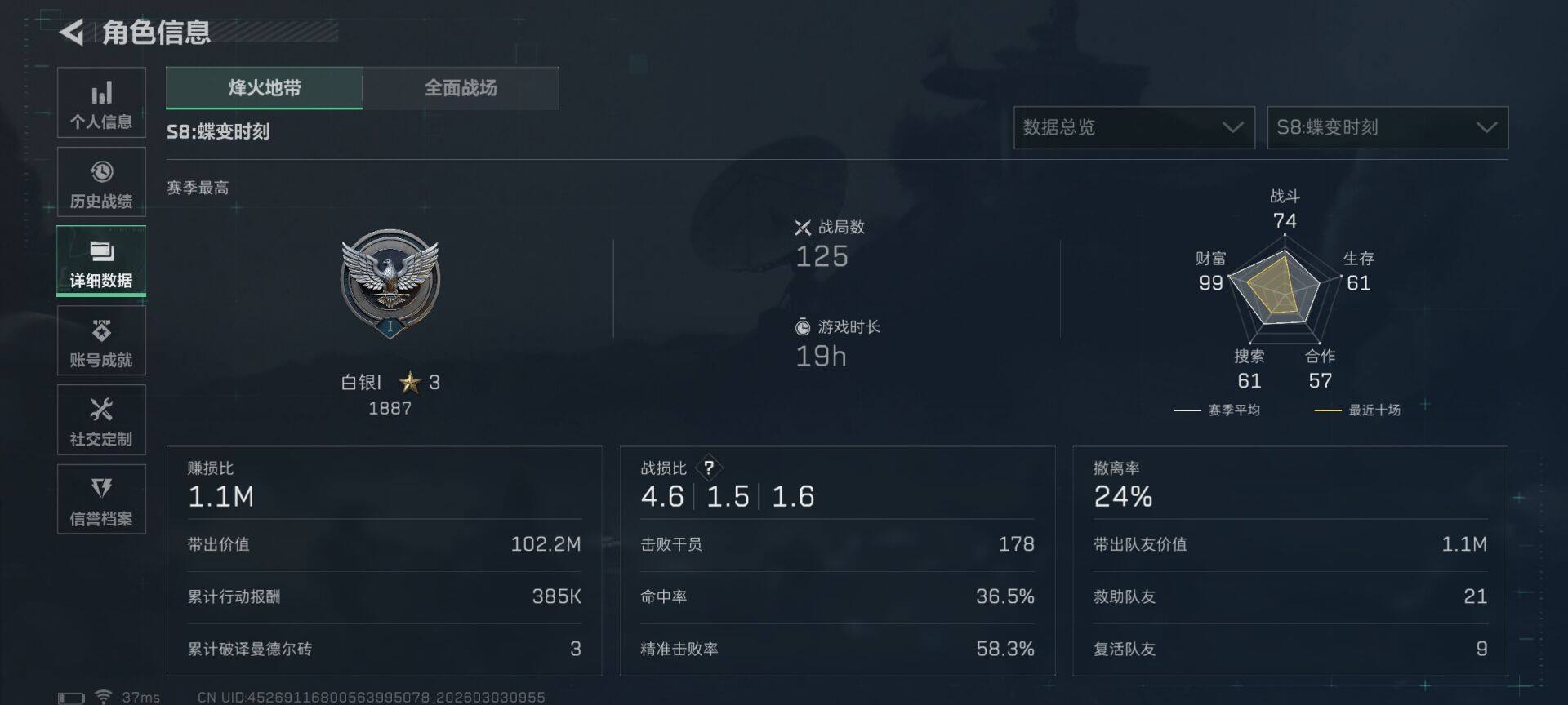 SJZQM458712三角洲行动账号详情图10