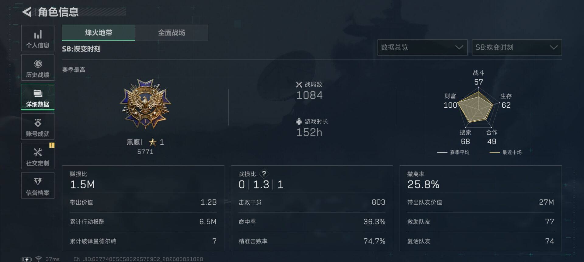 SJZEY457620三角洲行动账号详情图15