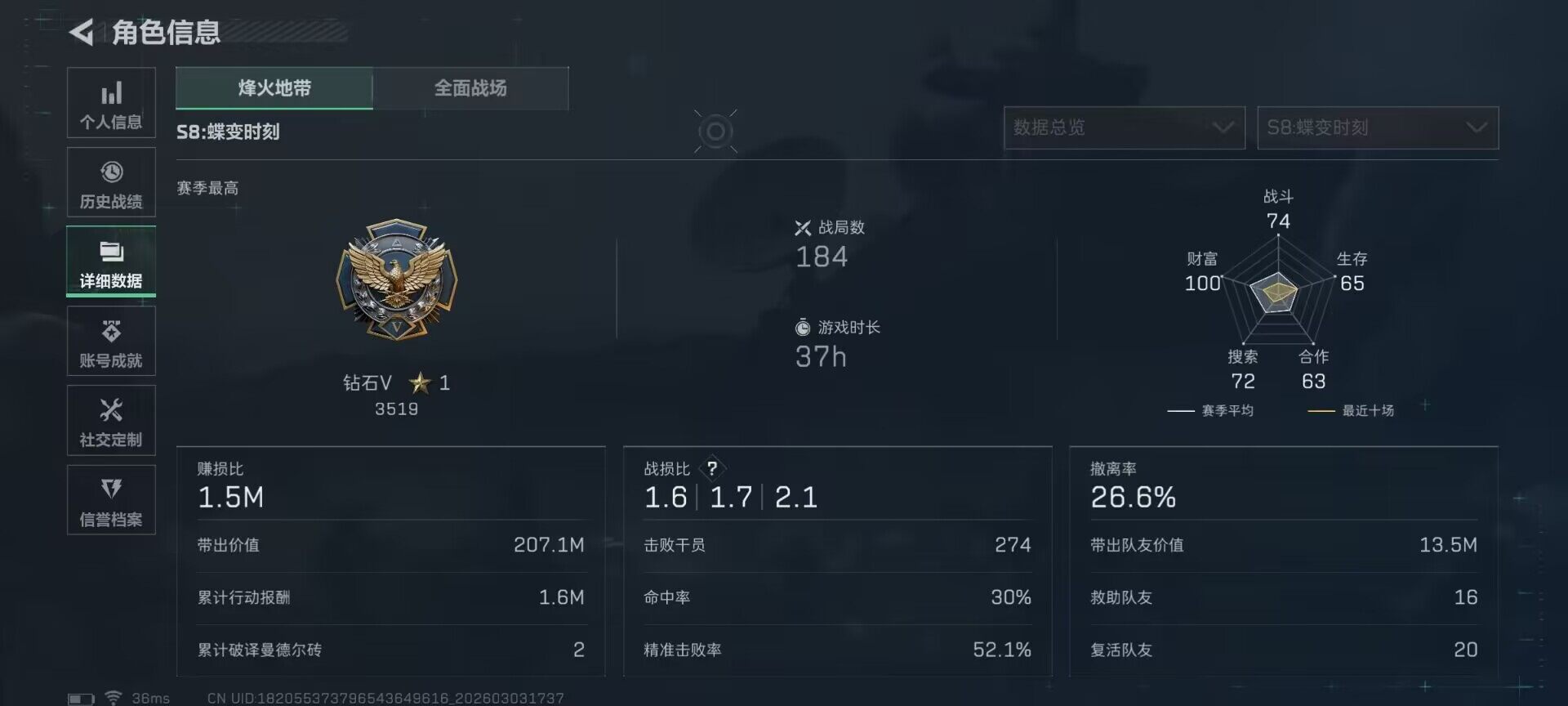 SJZQM457872三角洲行动账号详情图16