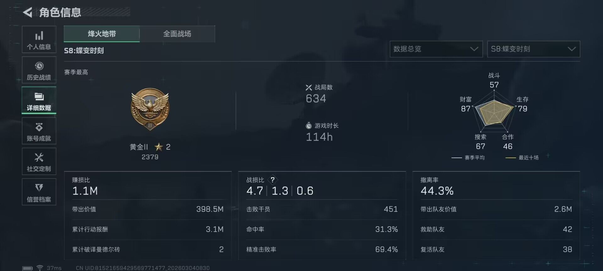 SJZQM458257三角洲行动账号详情图14