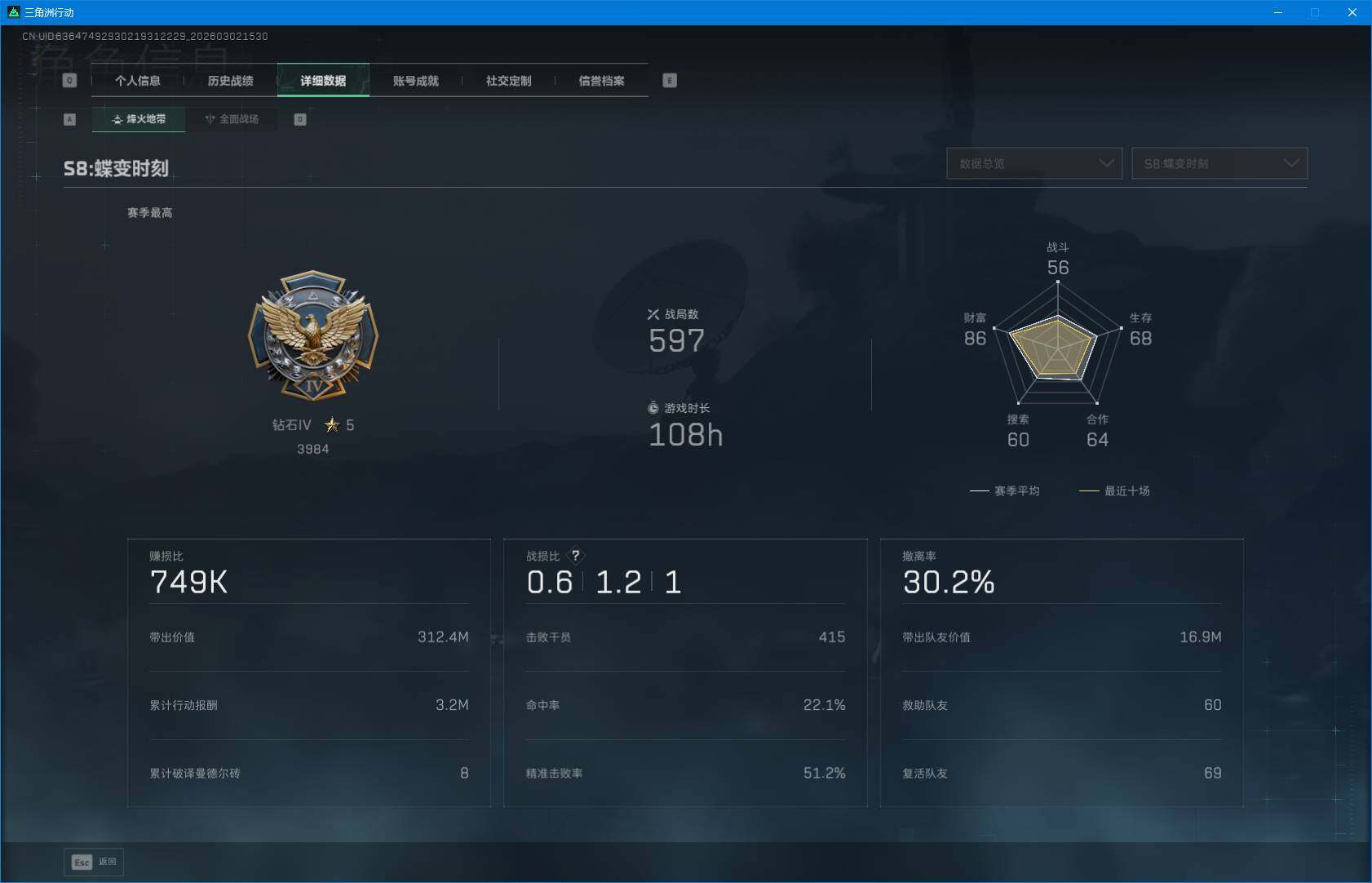 SJZQM458308三角洲行动账号详情图7