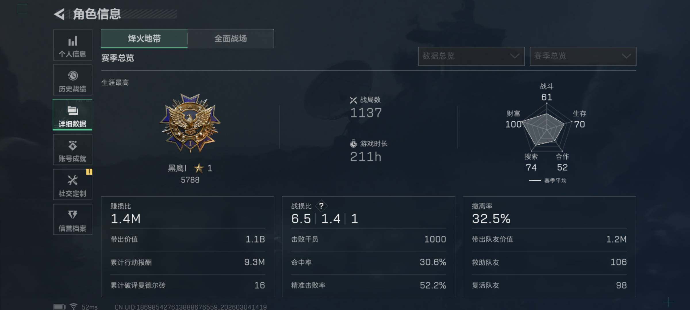 SJZQM458522三角洲行动账号详情图7 SJZQM458522三角洲行动账号详情图7