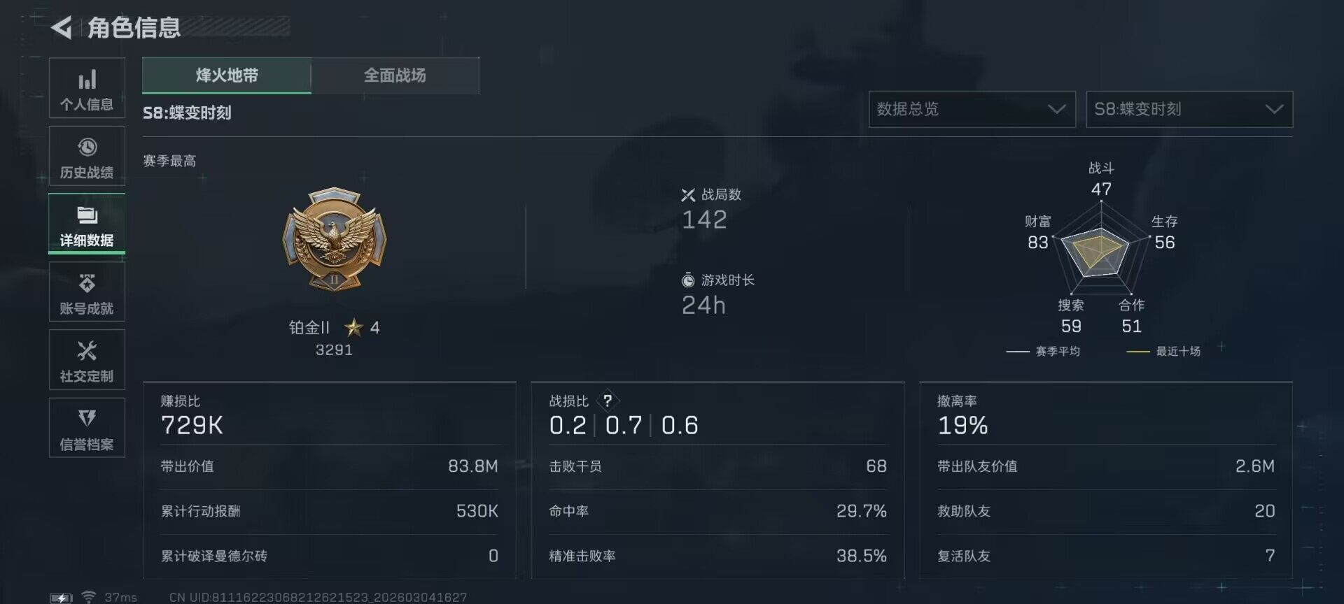 SJZQM458624三角洲行动账号详情图6