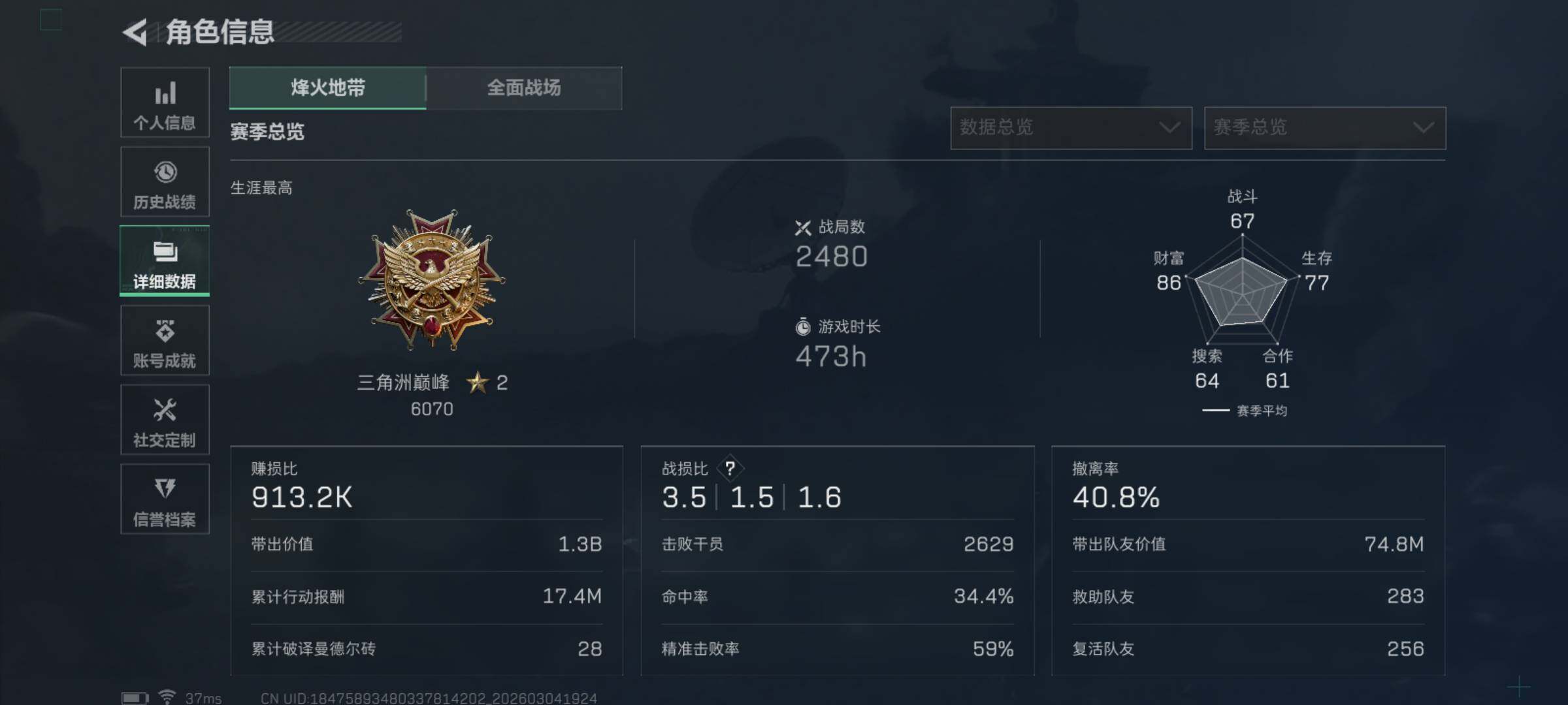 SJZQM458777三角洲行动账号详情图8