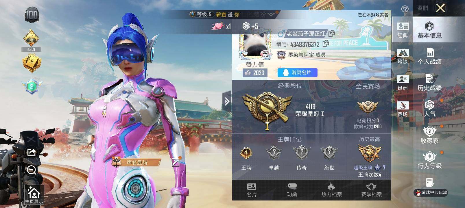 HPCMW4114914和平精英账号详情图2