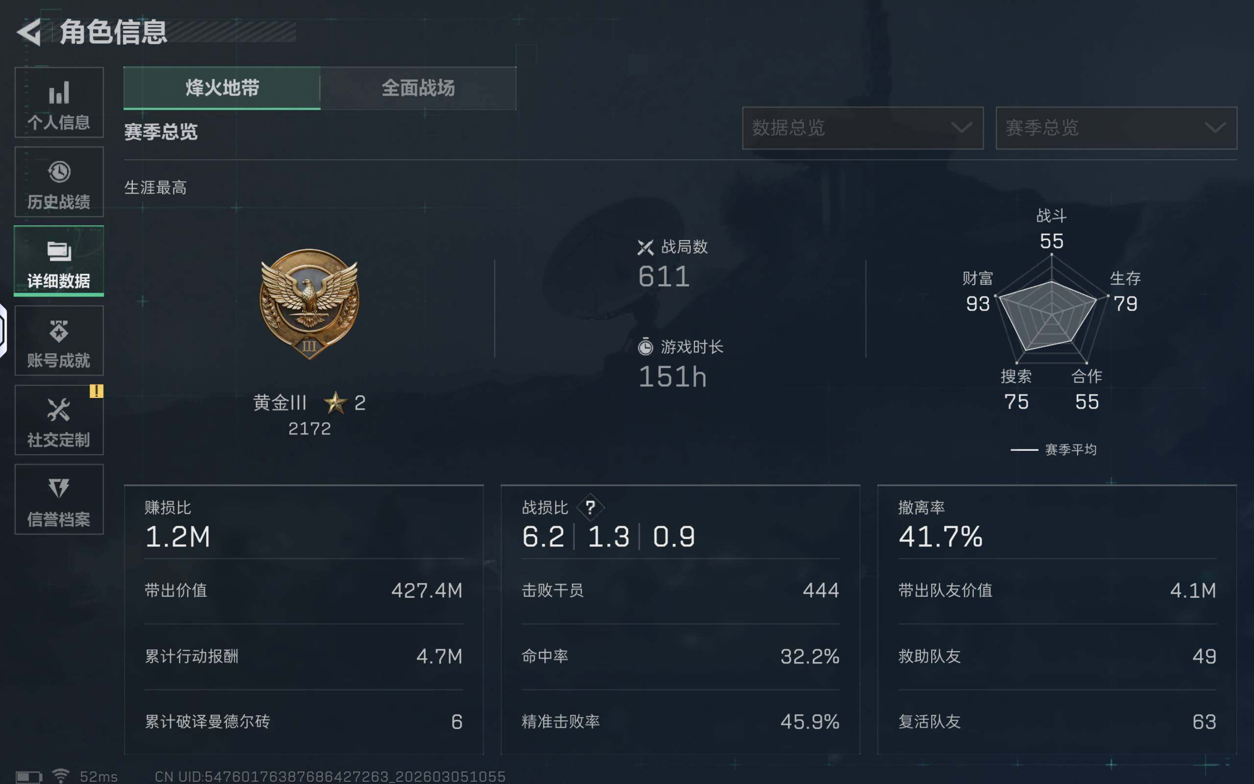 SJZQM459392三角洲行动账号详情图6