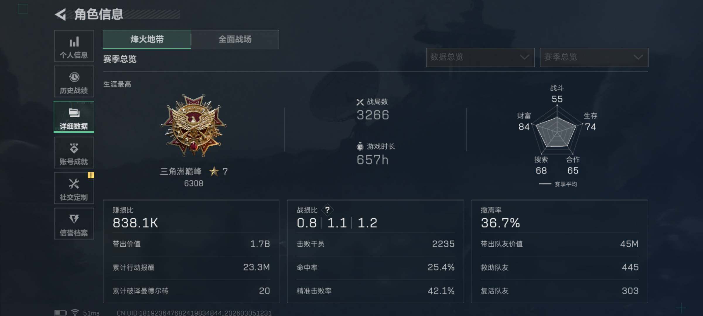 SJZQM459462三角洲行动账号详情图8