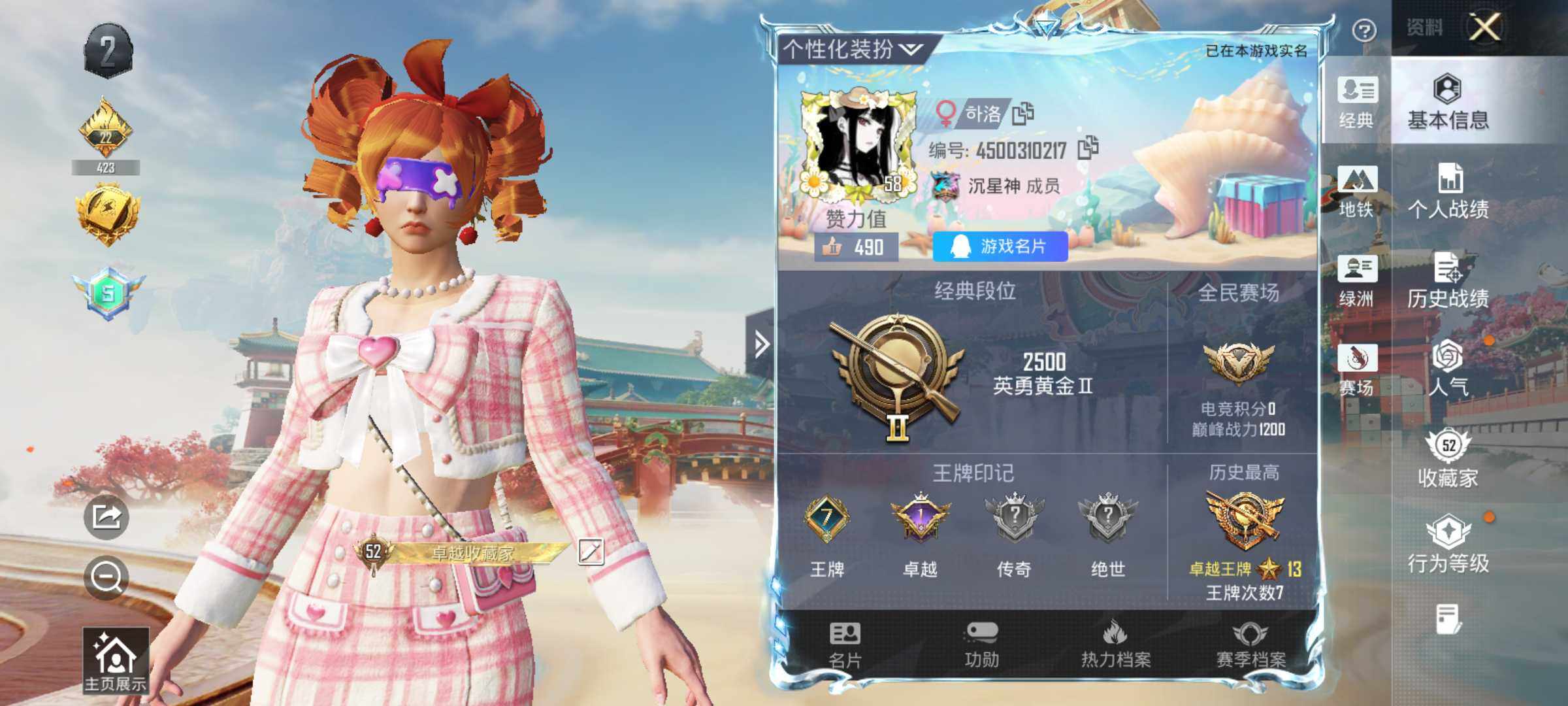 HPLE4112863和平精英账号详情图5