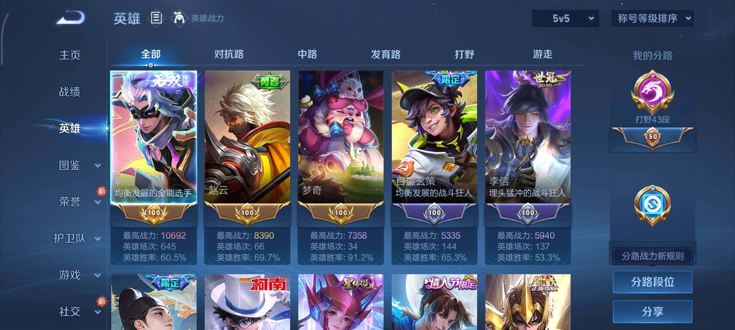 WZLX4235086王者荣耀账号详情图3