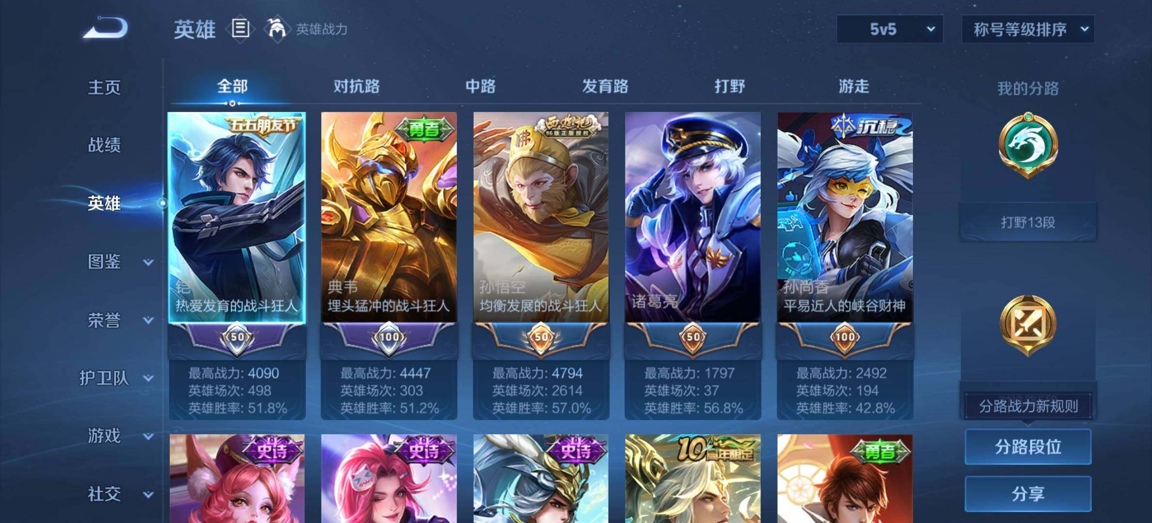 WZDN4207781王者荣耀账号详情图4