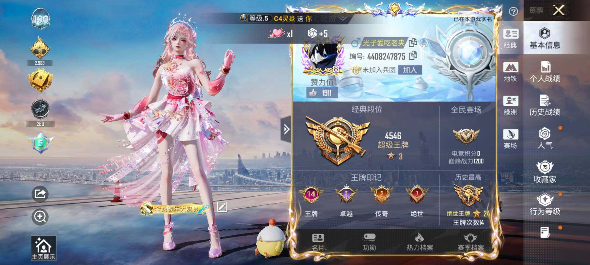 HPQM4115161和平精英账号详情图3