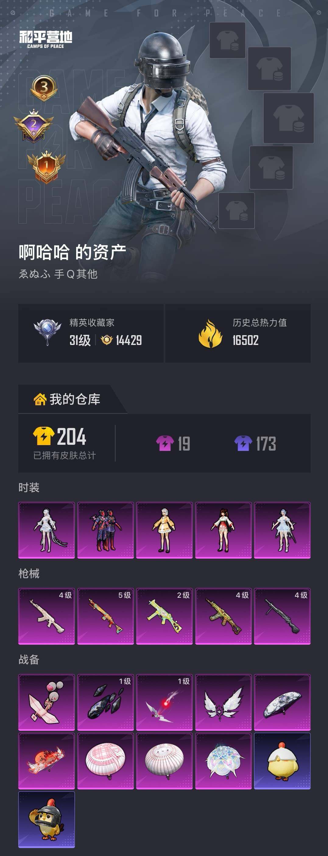 HPQM4115411和平精英账号详情图4