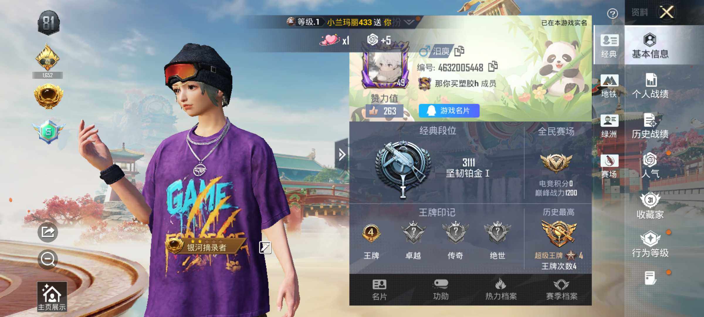 HPLX4115774和平精英账号详情图3