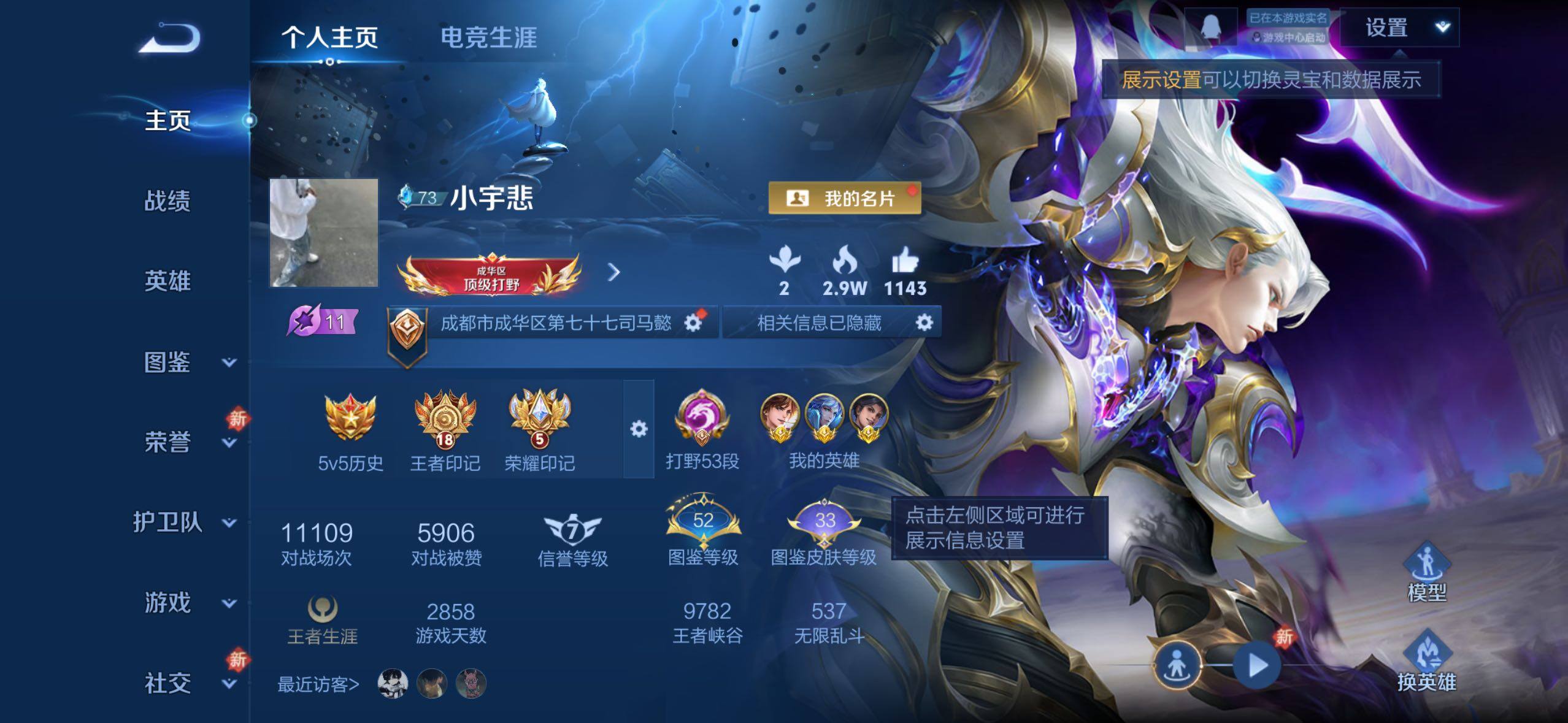 WZLX4219022王者荣耀账号详情图2