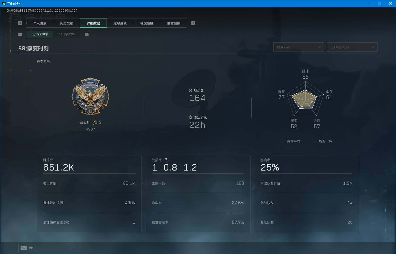 SJZQM463093三角洲行动账号详情图8