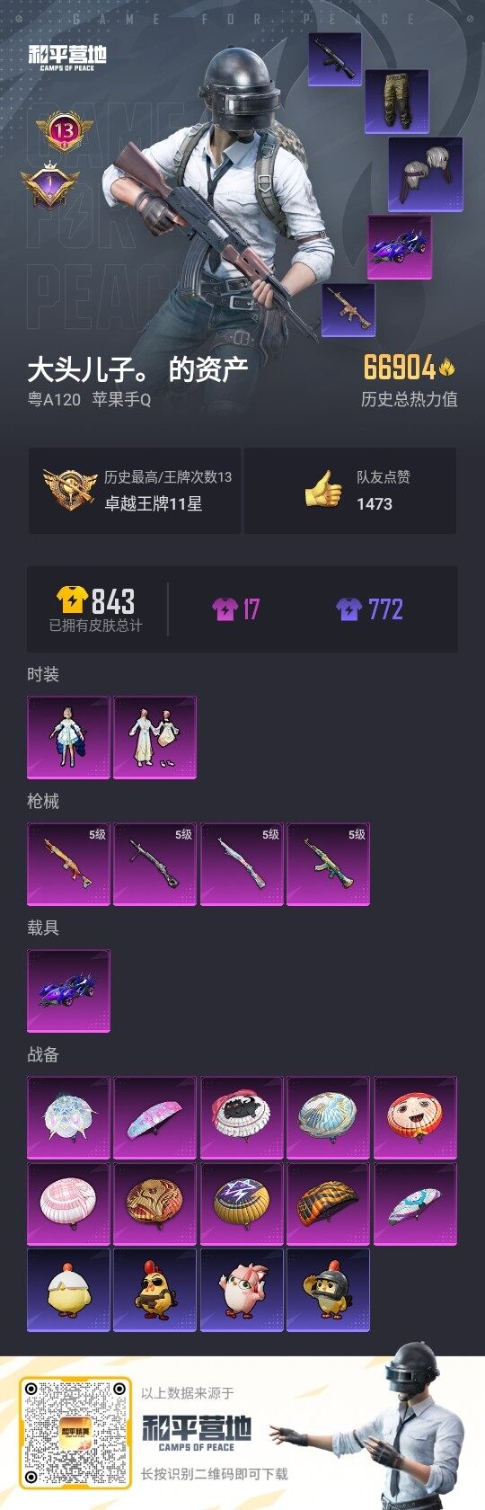 HPLE4116165和平精英账号详情图2