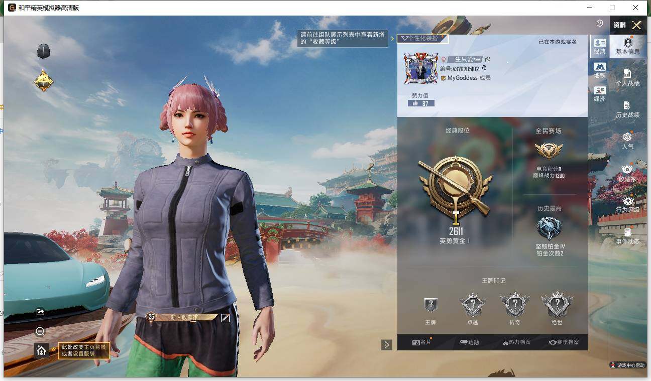 HPLX4116712和平精英账号详情图3