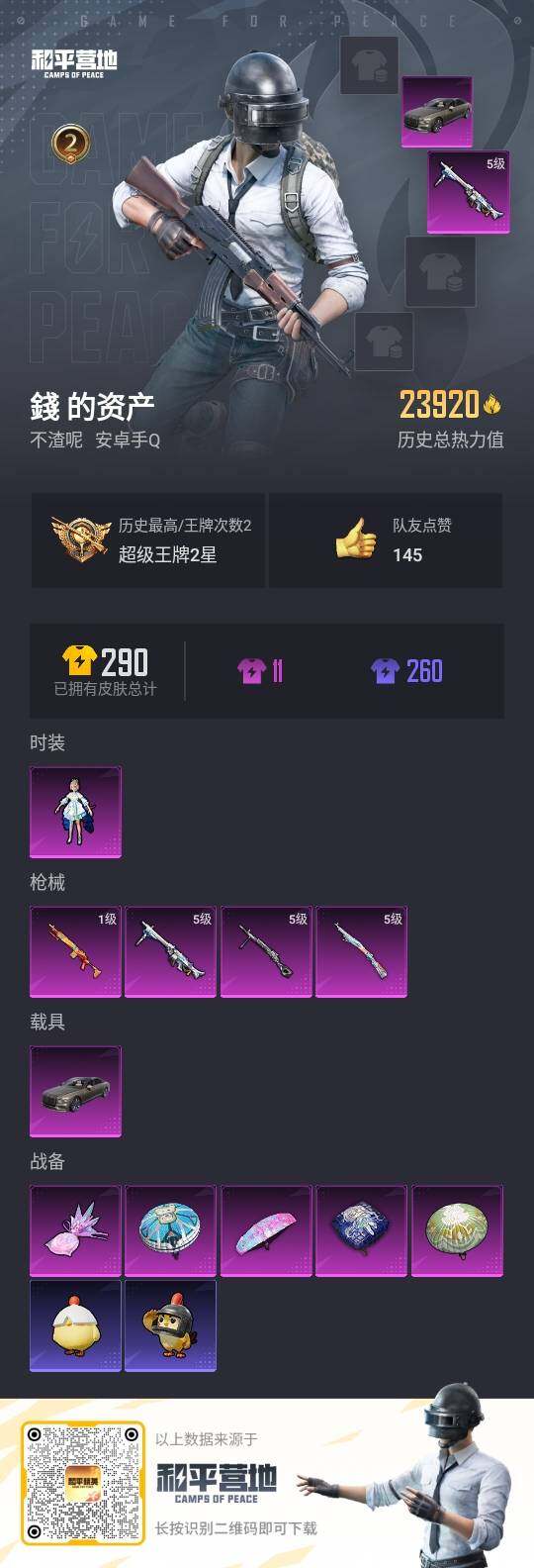 HPLE4116706和平精英账号详情图2