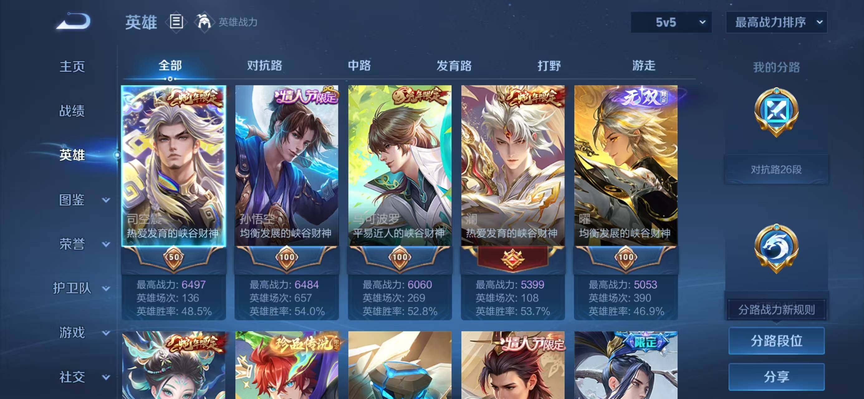 WZQM4211911王者荣耀账号详情图4