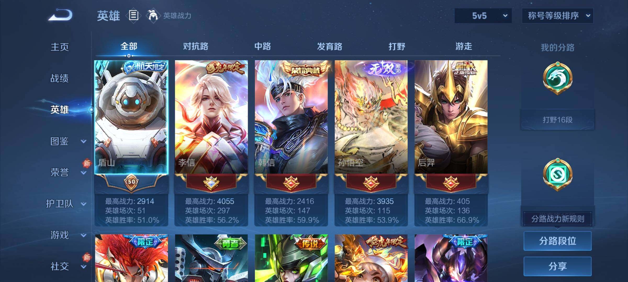 WZLX4219383王者荣耀账号详情图3