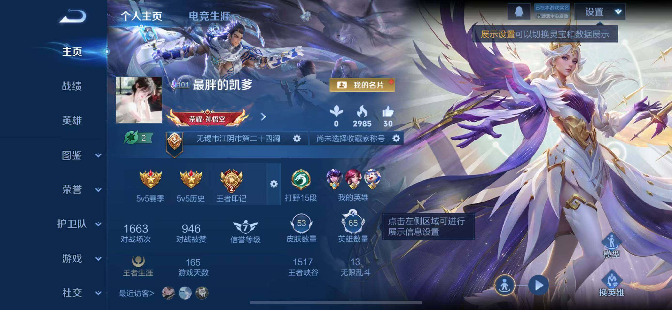 王者荣耀账号苹果QQ苹果QQ虞姬神鉴启示录孙悟空无相云缨神骥越千峰云中君群星魔术团澜逐花归海镜炽阳神光百里玄策白虎志1典