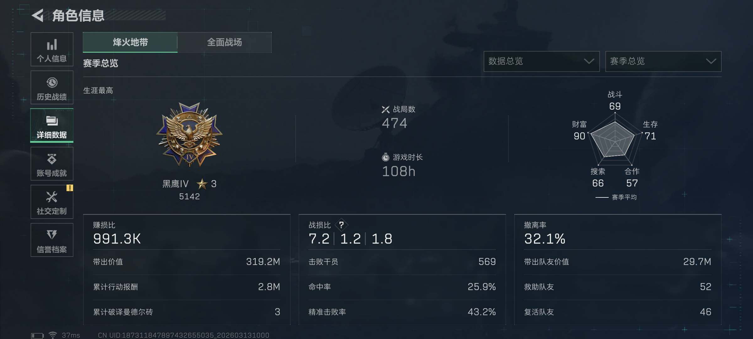 SJZQM466697三角洲行动账号详情图6