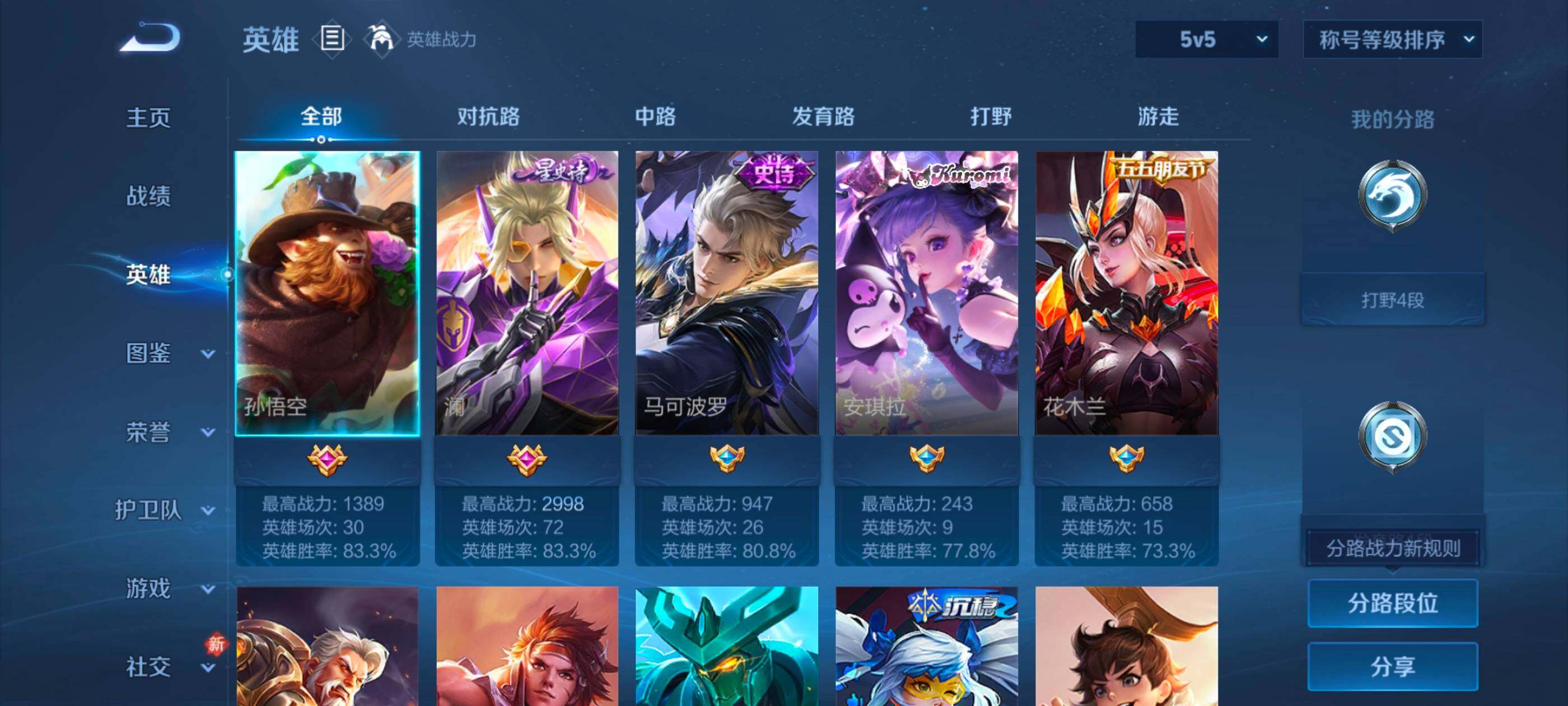 WZCMW4230274王者荣耀账号详情图3