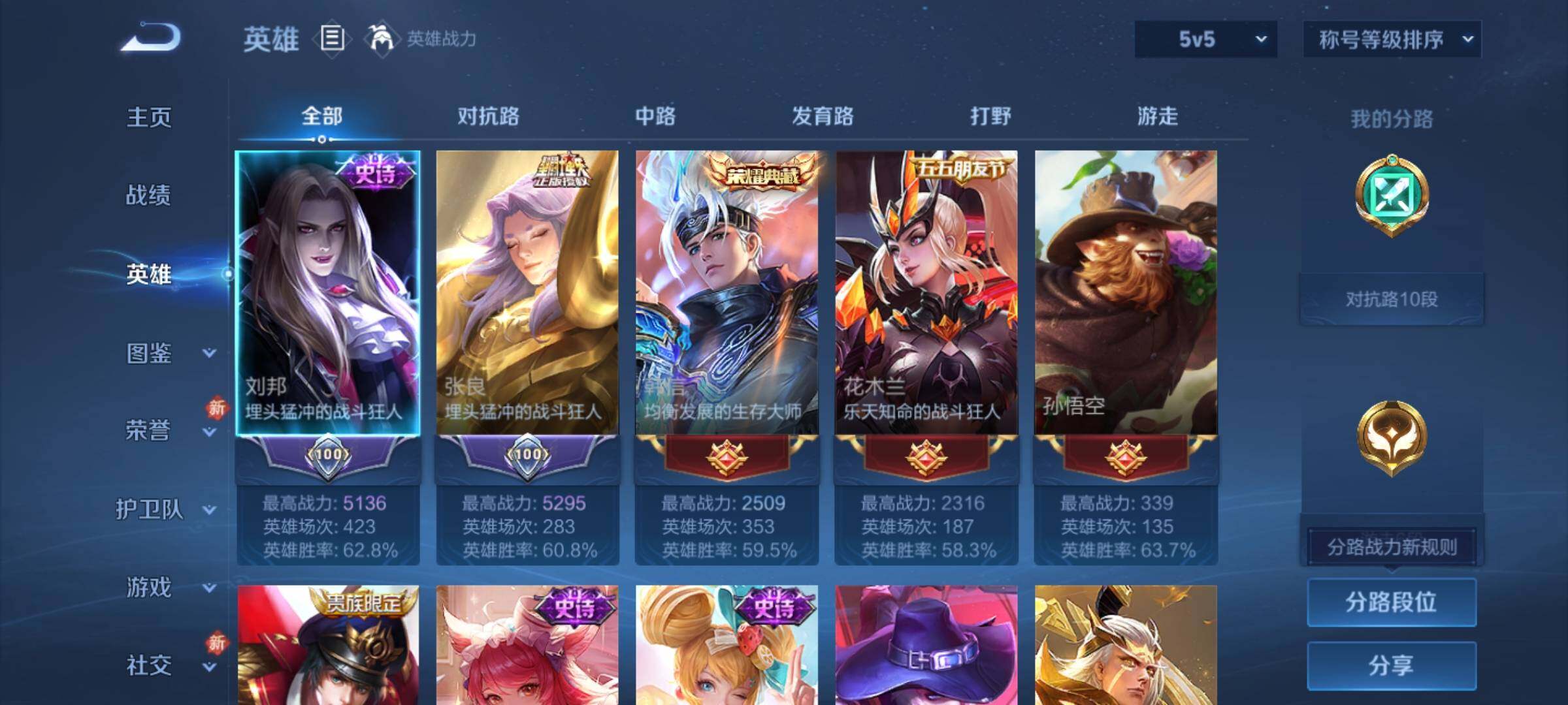 WZLX4226501王者荣耀账号详情图3