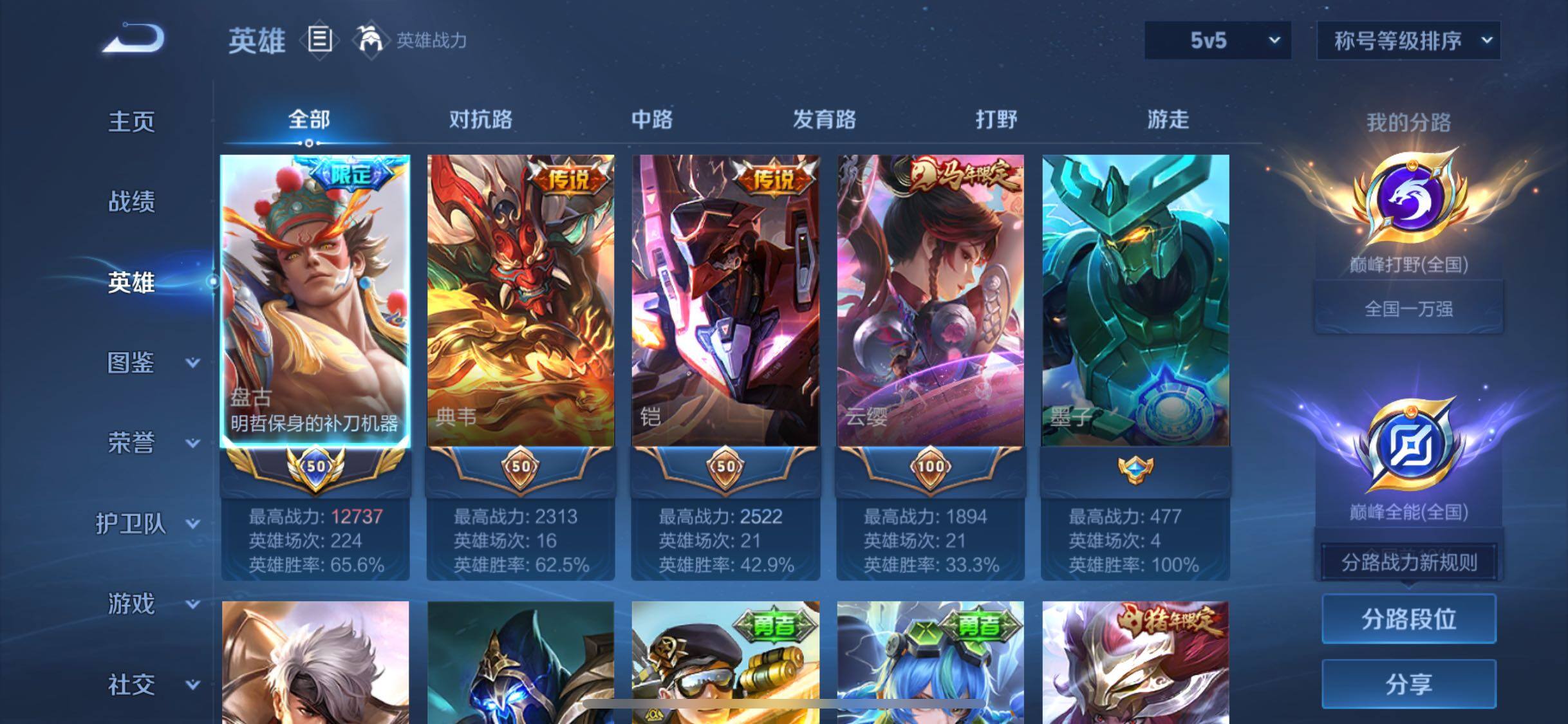 WZLX4226451王者荣耀账号详情图3 WZLX4226451王者荣耀账号详情图3