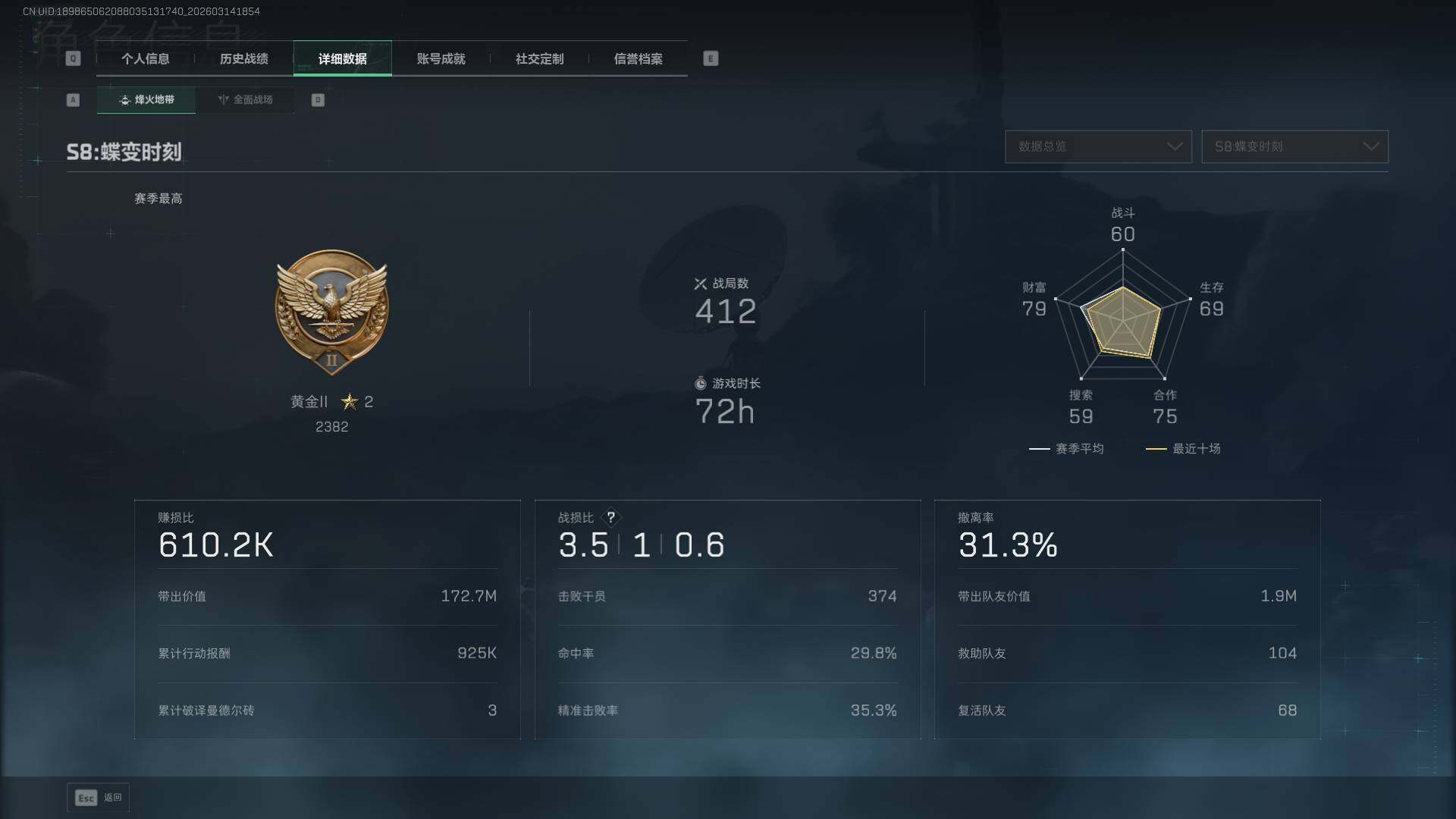 SJZEY468620三角洲行动账号详情图7