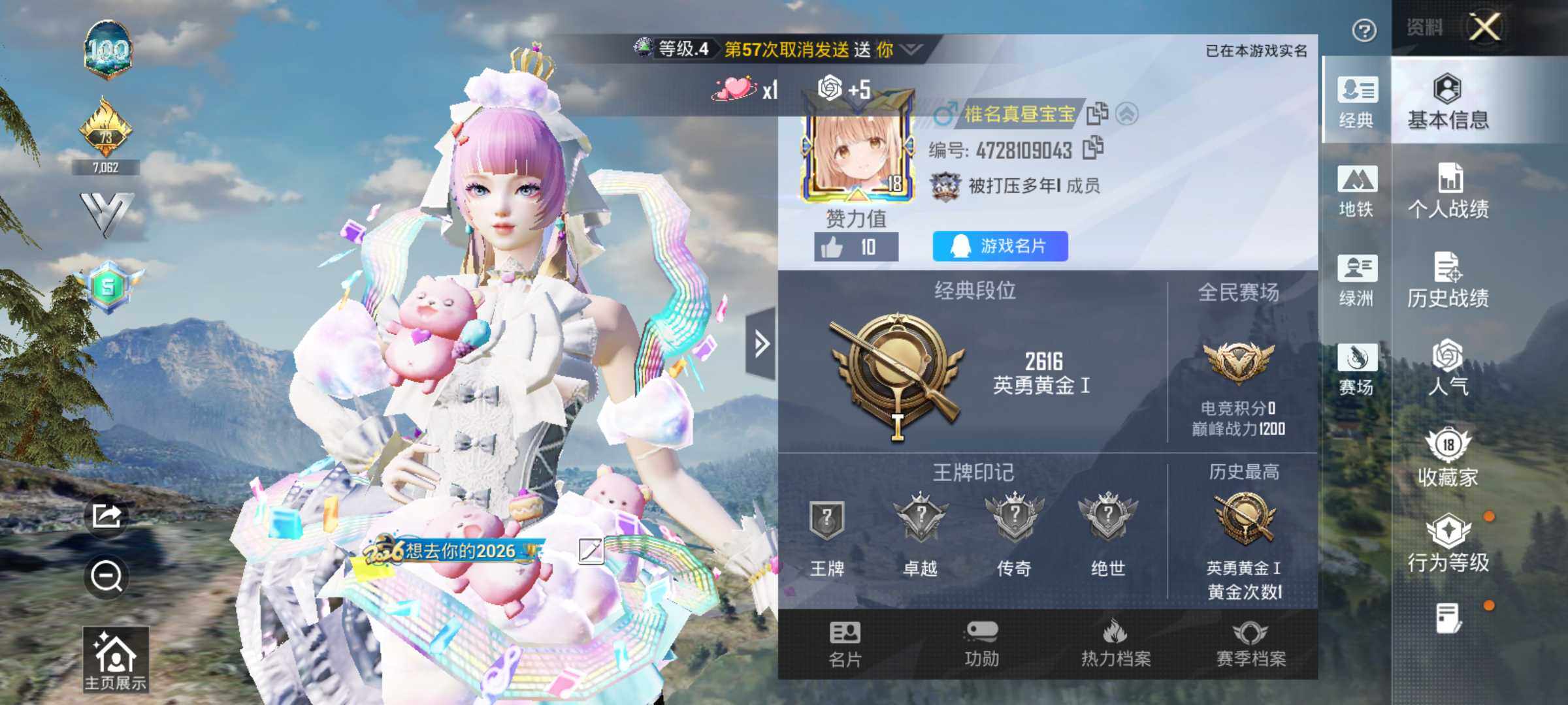 HPLX4125943和平精英账号详情图4