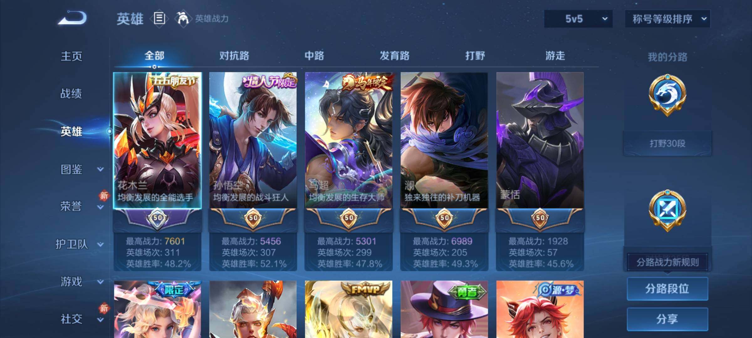 WZLX4232099王者荣耀账号详情图3