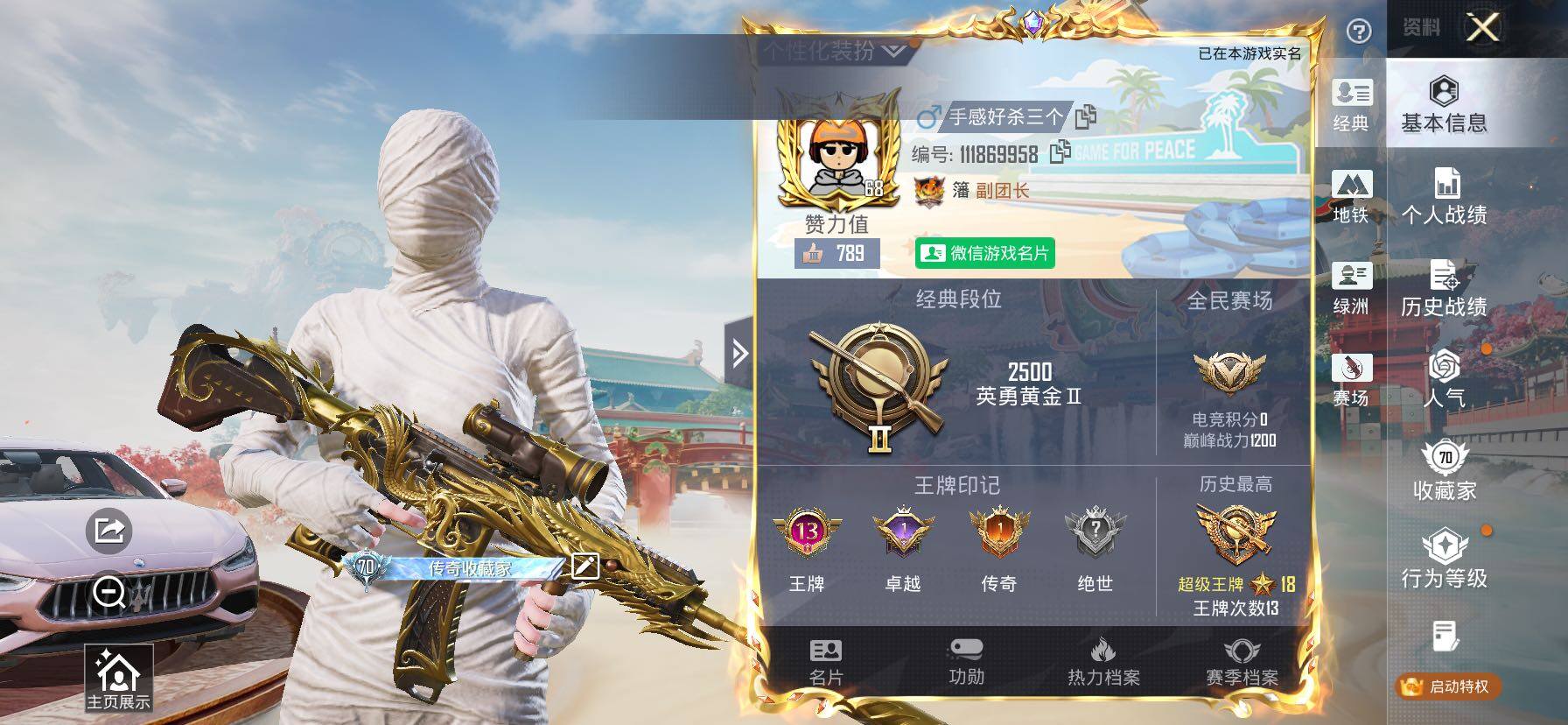 HPLX4163850和平精英账号详情图2